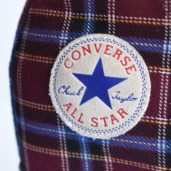 chuck taylor all star plaid lux wedge